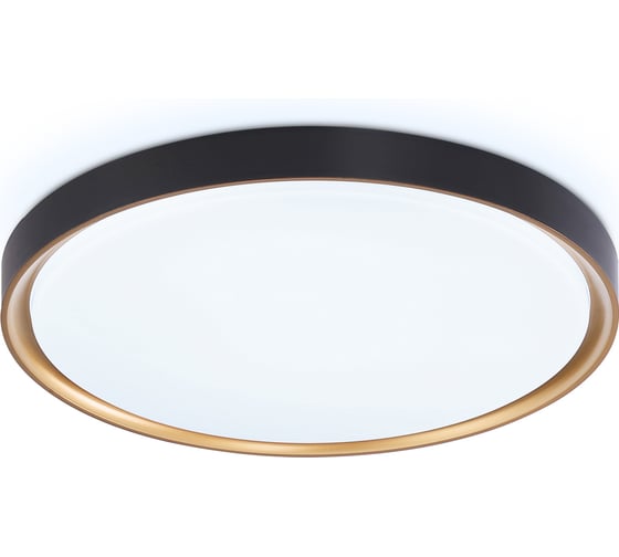 Потолочный светодиодный светильник Ambrella light BK/GD черный/золото IP54 45W 5000K D480*60 (Без ПДУ) FZ1249 1