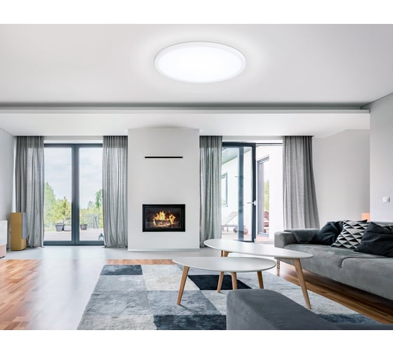Светильник светодиодный ультратонкий Ambrella light WH белый IP54 40W 5000K D470*15 (Без ПДУ) FZ1959