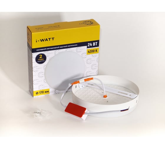 Светильник накладной I-WATT LED 24Вт 4200К 2400Лм 175-240V (круглый) i-16102