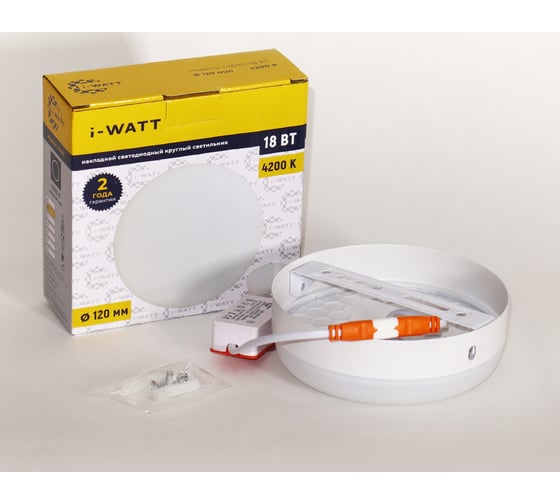 Светильник накладной I-WATT LED 18Вт 4200К 1800Лм 175-240V (круглый) i-16101