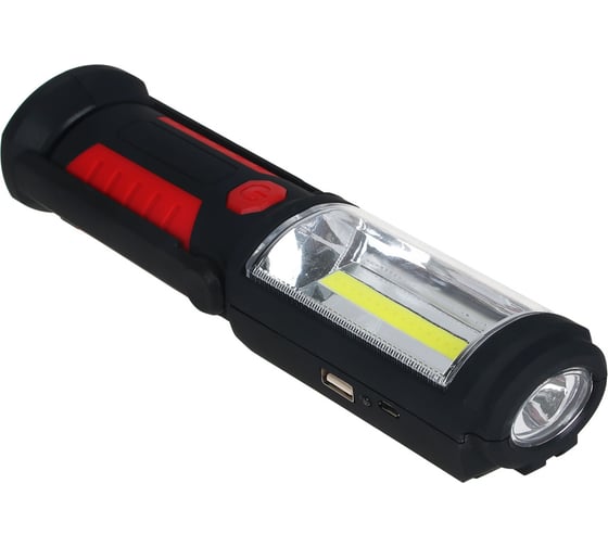 Фонарь автомобильный светодиодный ЕРМАК с магнитом и крюком, 1800мач, USB зарядка 209-016