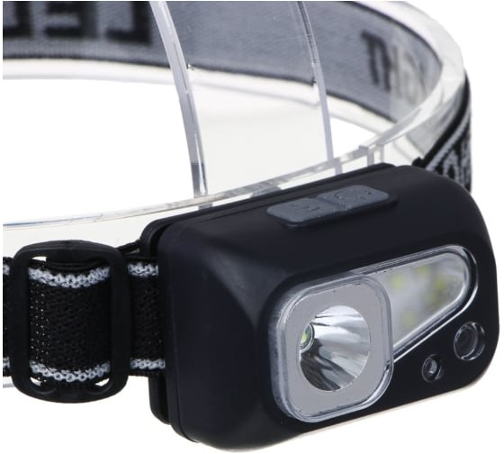 Фонарик налобный сенсорный ЕРМАК XPE LED + 3 SMD, 6 режимов, 500мАч, зарядка Type C 221-088