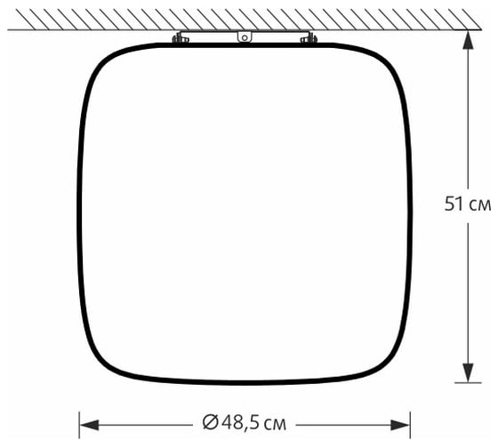Светильник настенно-потолочный m3light CYLINDER E27 50см IP40 3000K 62222010