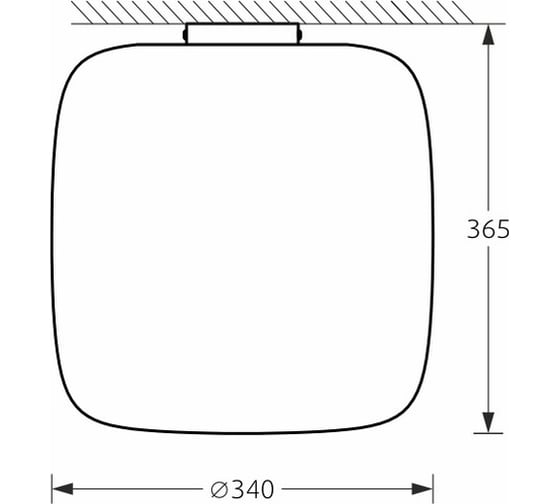 Светильник настенно-потолочный m3light CYLINDER E27 35см IP40 3000K 61222010