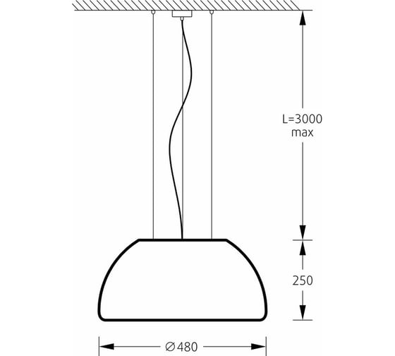Светильник подвесной m3light DOME E27 50см IP65 4000K 27162020