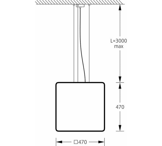 Светильник подвесной m3light CUBE E27 50см IP65 3000K 57162010