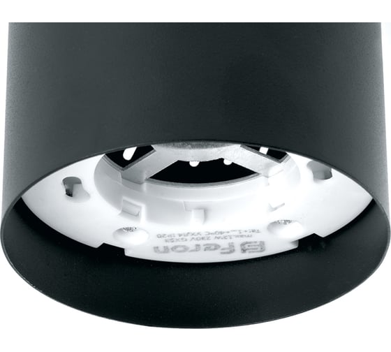 Светильник для натяжных потолков Feron HL352 12W, 230V, GX53 и подсветка 1W, 4000K, черный, 41458