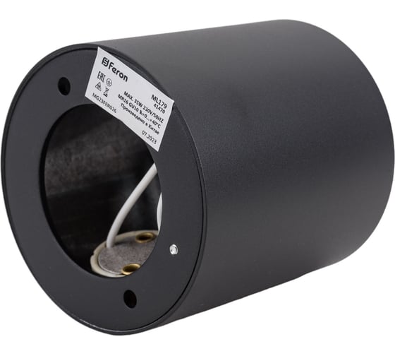 Накладной поворотный светильник FERON под лампу, спот ИПО, ML179 MR16 35W, 220V, GU10, черный 41470