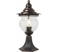 Садово-парковый светильник FERON серии Флер, PL594 60W 230V E27 коричневый, на постамент, 11622