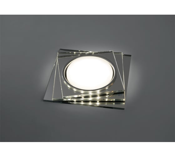 Встраиваемый светильник для натяжных потолков с белой LED подсветкой Feron CD5024 GX53, прозрачный, 40523