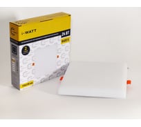 Светильник встраиваемый I-WATT LED 24Вт 6400К 2400Лм 175-240V (квадратный) i-16130