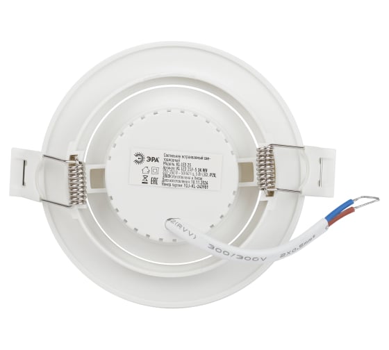 Светильник светодиодный ЭРА встраиваемый KL LED 25A5 3K WH круглый поворотный белый 5Вт 3000К Б0068128