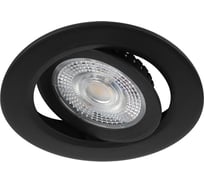 Светильник светодиодный встраиваемый ЭРА KL LED 25A-5 3K BK 5Вт 3000К круглый поворотный черный Б0068164
