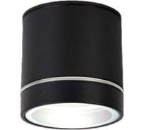 Светильник уличный IN HOME потолочный ПБУ ЦИЛИНДР-1xGX53-NL-BL с подсветкой алюминиевый черный IP54 4690612059181