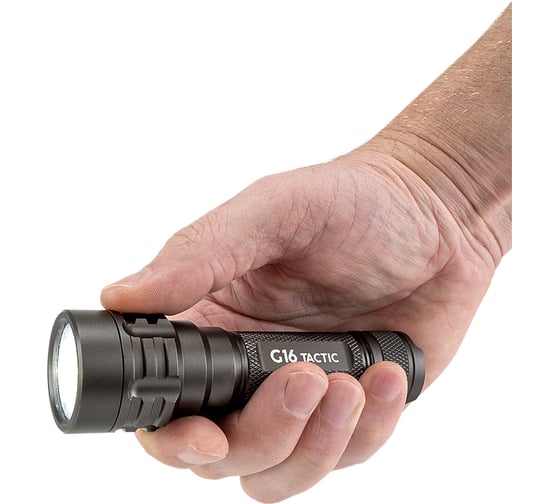 Фонарь ЯРКИЙ ЛУЧ G16 TACTIC Luminus SST-40 5000K с встроенным ЗУ 4606400106418