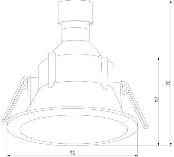Светильник встраиваемый Elektrostandard Side GU10 черный a069721