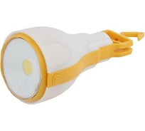 Фонарь кемпинговый светодиодный Трофи KB301 на батарейках, с магнитом и крючком, походный светильник Б0036603