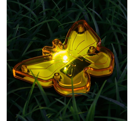 Фонарь на солнечной батарее Inbloom Бабочка, 9x6.5x8см, 1LED, белый, 1.2V 40mAh Ni-MH, пластик 810-007