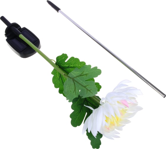 Фонарь Inbloom на солнечной батарее, Георгин 75 см 1LED Ni - Mh 1.2 В/600 мАч, ткань, нерж.сталь 475-328