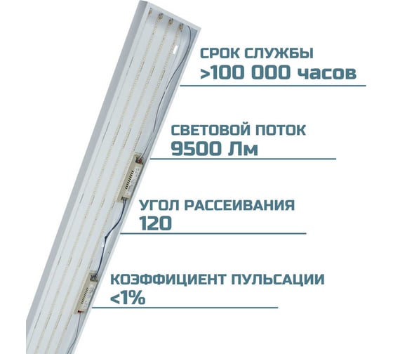 Потолочный светильник ВСЕСВЕТОДИОДЫ МАКСИ VS253 76W-9500Lm 6000-6500К МИКРОПРИЗМА IP40 vs253-76-mpr-6k