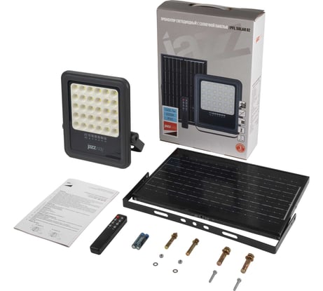 Прожектор с солнечными панелями Jazzway PFL SOLAR 02 100 6500K GR серый IP65 5058477