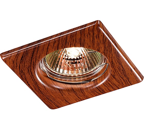 Встраиваемый неповоротный светильник NOVOTECH металл GX5.3/GU5.3 50W WOOD 369717 1