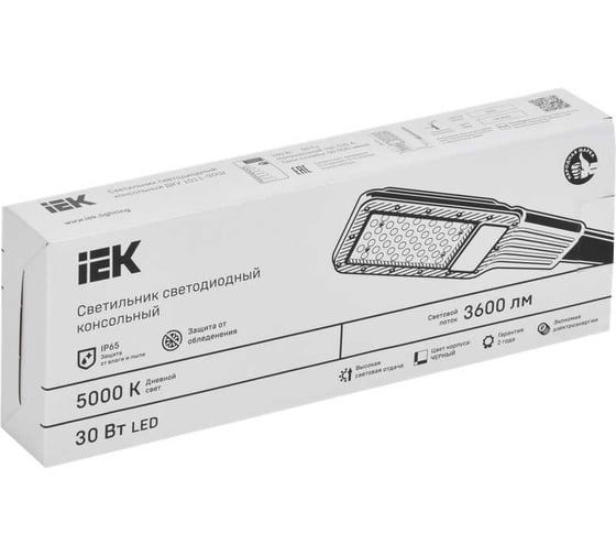 Светильник LED консольный IEK ДКУ 1011-30Ш 5000К IP65 LT-DKU1-1011-030-50-K03