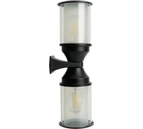 Светильник садово-парковый FERON DH1402, на стену, 2хE27 220-240V, черный, 51737