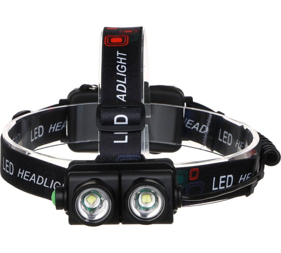 Фонарь налобный поворотный ЕРМАК 2 XPE LED, 2400мАч, 4 режима 221-089