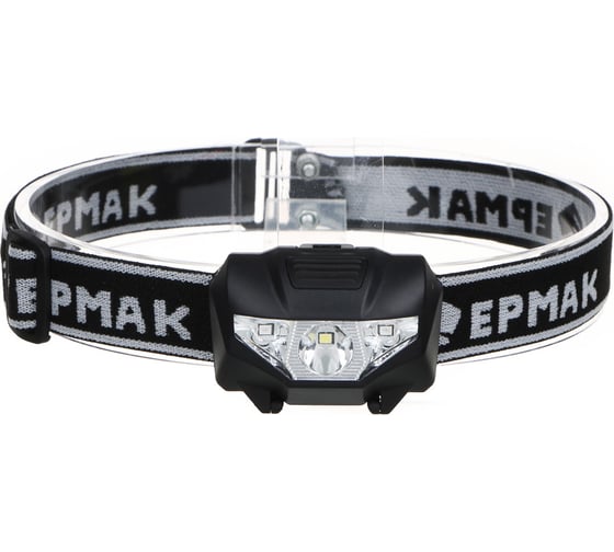 Фонарь налобный ЕРМАК 2 LED+COB, 3 режима, 3хААА, 6x4,6x3,5см, красный свет 221-029