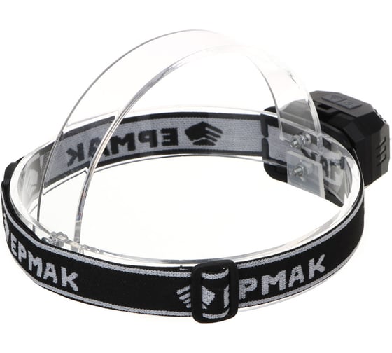 Фонарь налобный ЕРМАК 2 LED + красный свет, 6 режимов, 3хААА, 64x43x37 мм 221-035