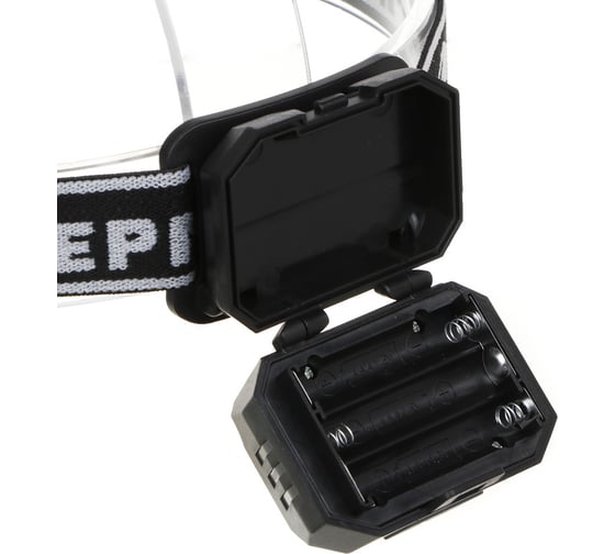 Фонарь налобный ЕРМАК 2 LED + красный свет, 6 режимов, 3хААА, 64x43x37 мм 221-035