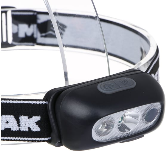 Фонарь налобный сенсорный ЕРМАК XPE LED, 4 режима, 400мАч, 7x3.9 см 221-080