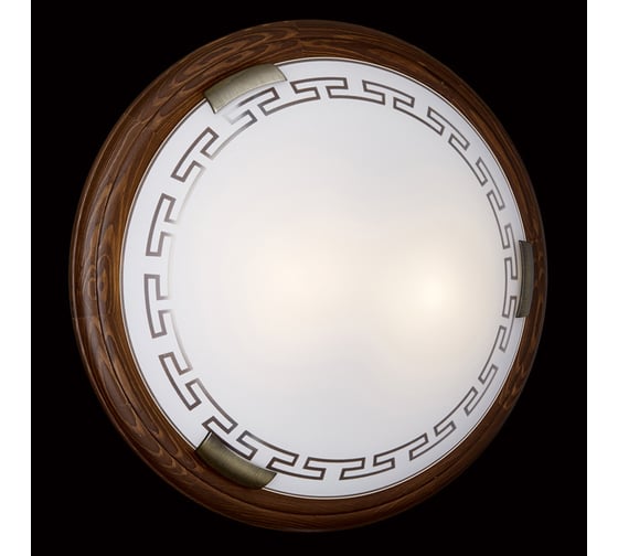 Настенно-потолочный светильник SONEX стекло, E27, 2х60W, GRECA WOOD 160/K