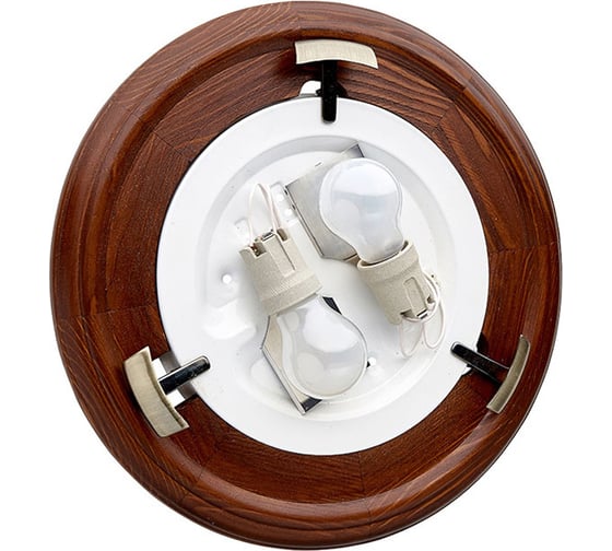 Настенно-потолочный светильник SONEX стекло, E27, 2х60W, GRECA WOOD 160/K