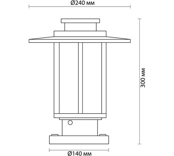 Уличный светильник на столб ODEON LIGHT, пластик PC E27 18W MITO 4047/1B