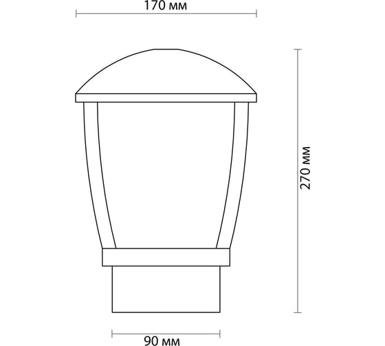 Уличный светильник на столб ODEON LIGHT, пластик E27 100W TAKO 4051/1B