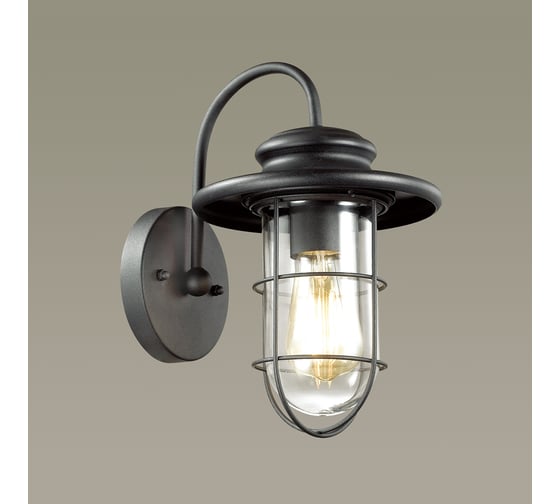 Уличный настенный светильник ODEON LIGHT, IP44 стекло E27 1х60W HELM 4171/1W