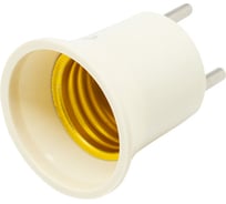 Переходник вилка-патрон Е27, арт. OXION AH-009WH-E27