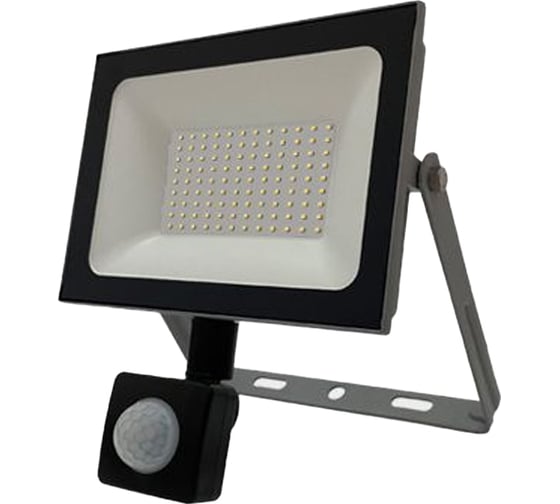 Прожектор FL-LED Light-PAD SENSOR 100W Grey 4200К 8500Лм 100Вт AC220-240В 235x220x55мм 750г с датчиком 610041 1