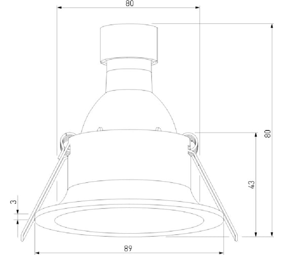 Светильник встраиваемый Elektrostandard 25061/01 GU10, черный, IP44 a070143