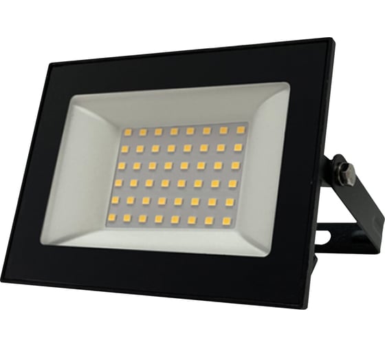 Прожектор FL-LED Light-PAD 50W Black 4200К 5000Лм 50Вт AC220-240В 145x112x30мм 270г 616067 1