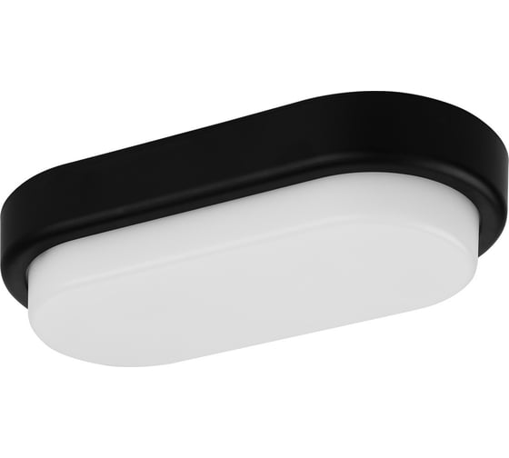 Светодиодный светильник TDM ELECTRIC LED ДПП 2802 12Вт 990лм 6500К IP65 чёрный овал 200x100x46 мм Народный SQ0366-0149 1