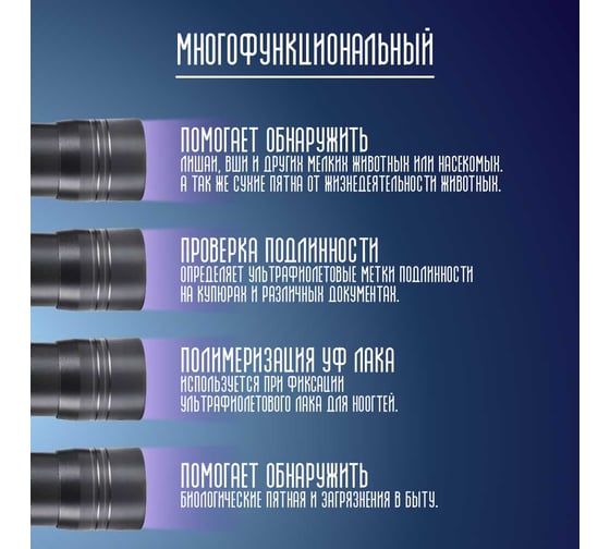 Ультрафиолетовая лампа-детектор ZDK с 12 LED-светодиодами U12, 6497