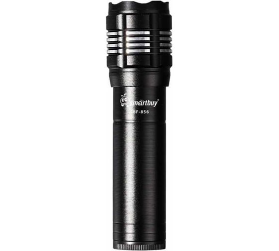 Фонарь аккумуляторный Smartbuy XPE LED, MicroUSB, алюминиевый, 4 режима, 18650, кейс, кабель, 11.7хd3 cм Sma SBF-856