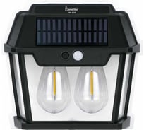 Фонарь уличный декоративный Smartbuy солнечные панели, 2 филамент LED лампы ретро, датчик SBF-830