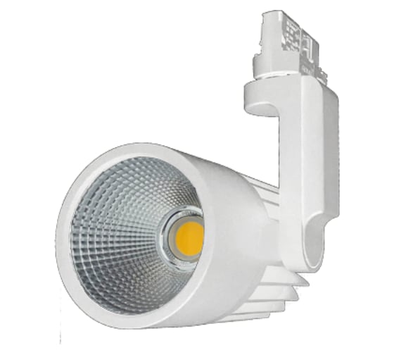 Трековый светильник Трековый светильник FL-LED LUXSPOT 45W, WHITE, 3000K, 4500Лм 45Вт, 220-240В, белый, 3-ф трек 601926