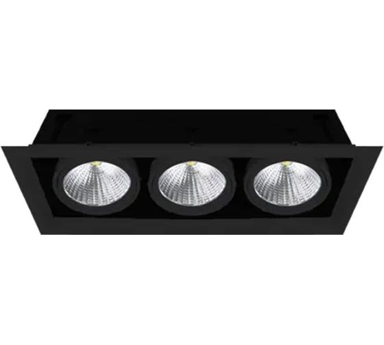 Светильник карданный светодиодный FL-LED Grille-111-3 90W 4000K 500x185x150мм 90Вт 7200Лм черный 613202 1