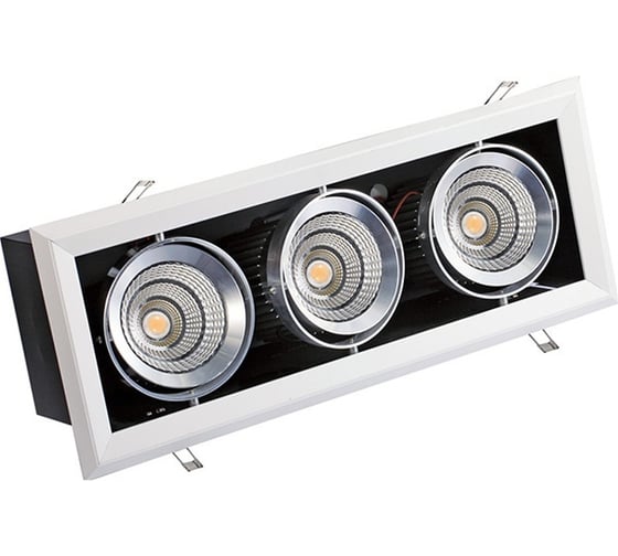 Светильник карданный светодиодный FL-LED Grille-111-3 90W 3000K 500x185x150мм 90Вт 7200Лм белый 606723 1