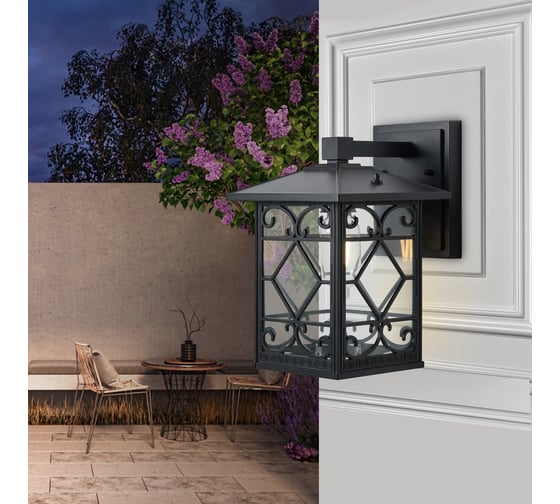 Настенный светильник (бра) VOLTEGA Domi 1хE27x40W, Черный VGL7219WL-01B7